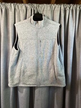 George Light Gray Men's Fleece Zip-Up Vest